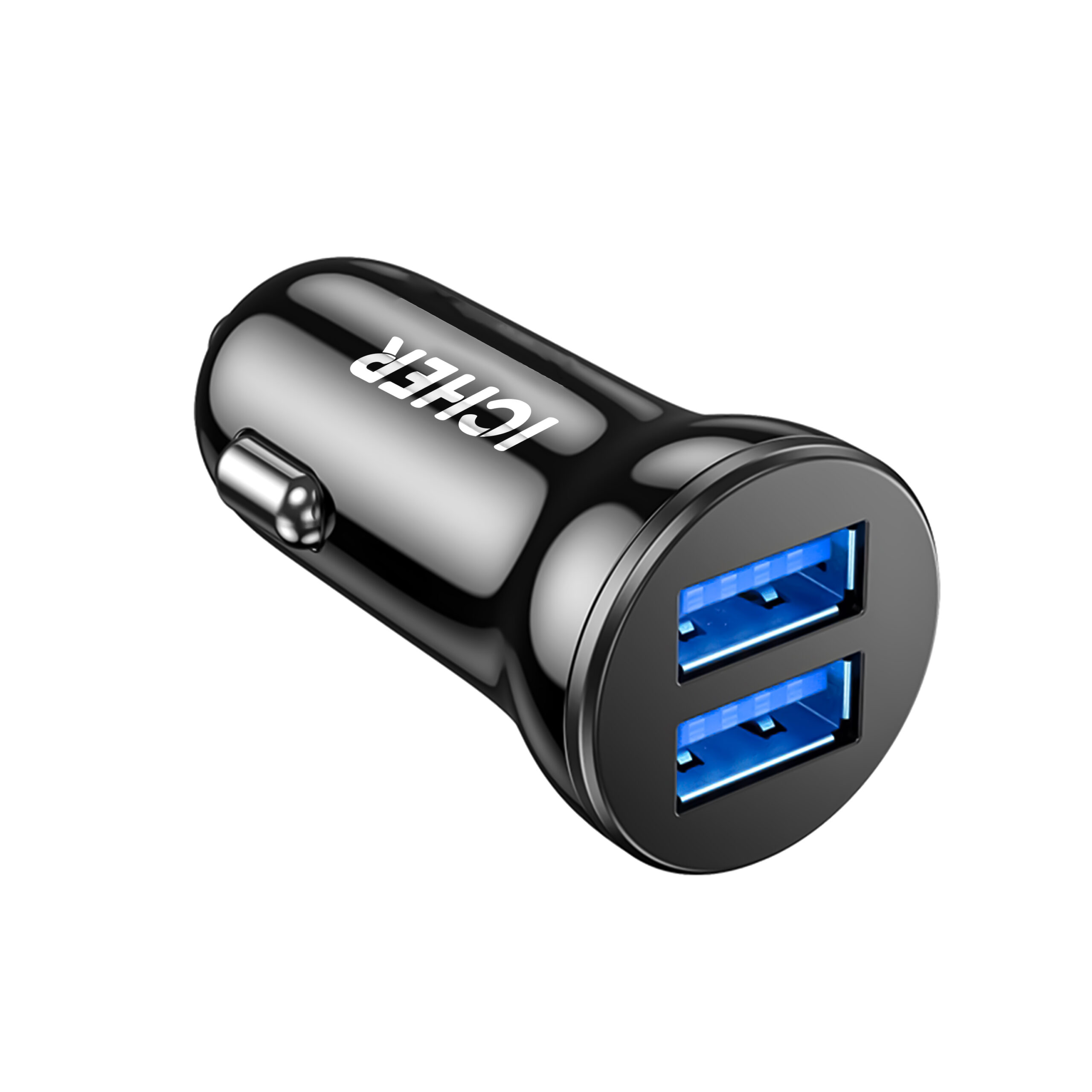 High-Speed 2.4A Car Charger with Lightning Cable